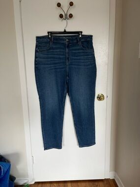 AE never worn 20L Dark Wash High-Rise Jeans - Blue Denim